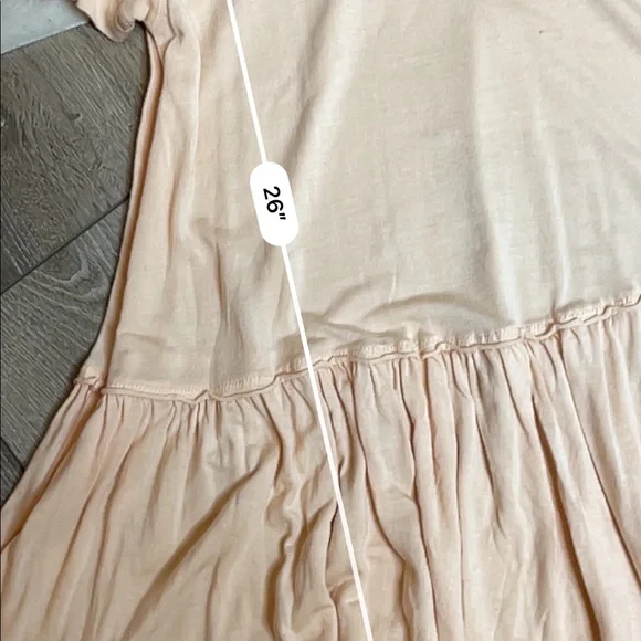 Truly madly deeply peach color soft tee - Picture 3 of 4